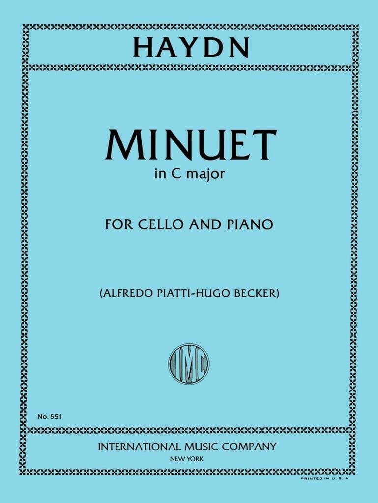Minuet From Sonata In C Major (Piatti)